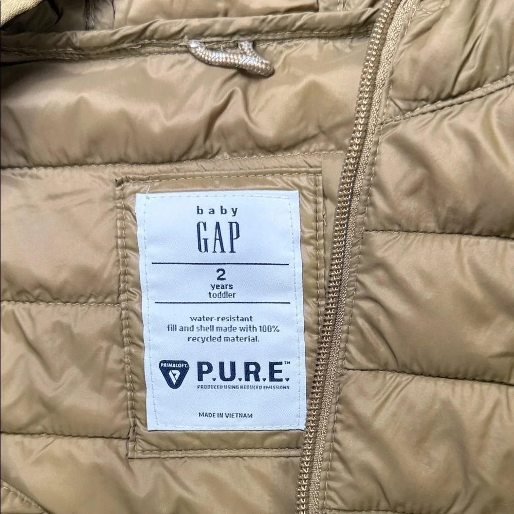 GAP Kids 2T Tan Puffer Jacket